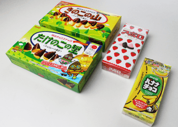 Product Review: Meiji – Kinoko no Yama, Takenoko no Sato, Apollo Strawberry & Banana Choco