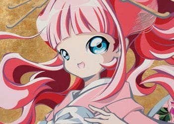 Detail: Uki-Uki, Acryl op doek en bladgoud; Matsuura Hiroyuki (1964-); 2012; bruikleen Tokyo Gallery+BTAP