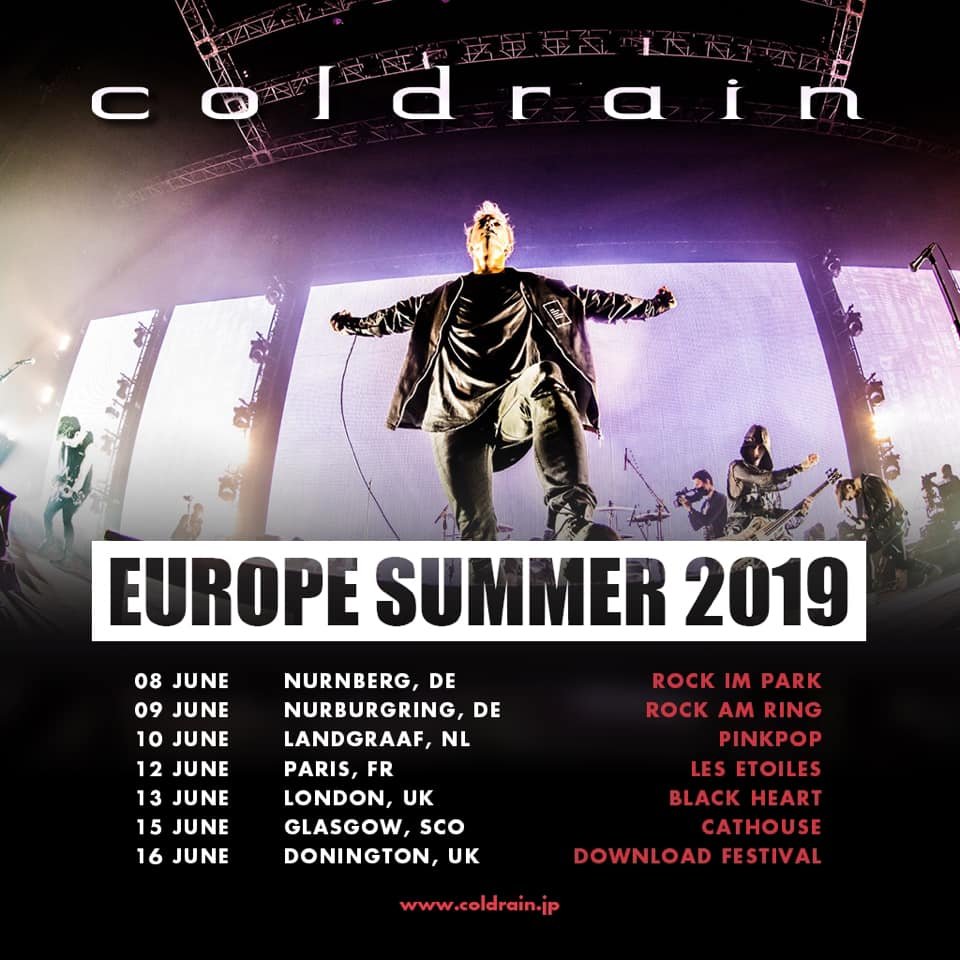 coldrain share full planning European tour Summer 2019 - AVO Magazine ...