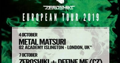 ZEROSHIKI European tour 2019. Poster made by Francisca Hagen (AVO Magazine)