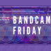 Text of "Bandcamp Friday" and "Suggestions September 2021" on top of a radio, edited in a way that there was a glitch. The result is that there are more radio's in the image. With added filters it is made colourful with the added colours of red, blue and green and mixes of that.