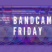 Text of "Bandcamp Friday" and "Suggestions November 2021" on top of a radio, edited in a way that there was a glitch. The result is that there are more radio's in the image. With added filters it is made colourful with the added colours of red, blue and green and mixes of that.