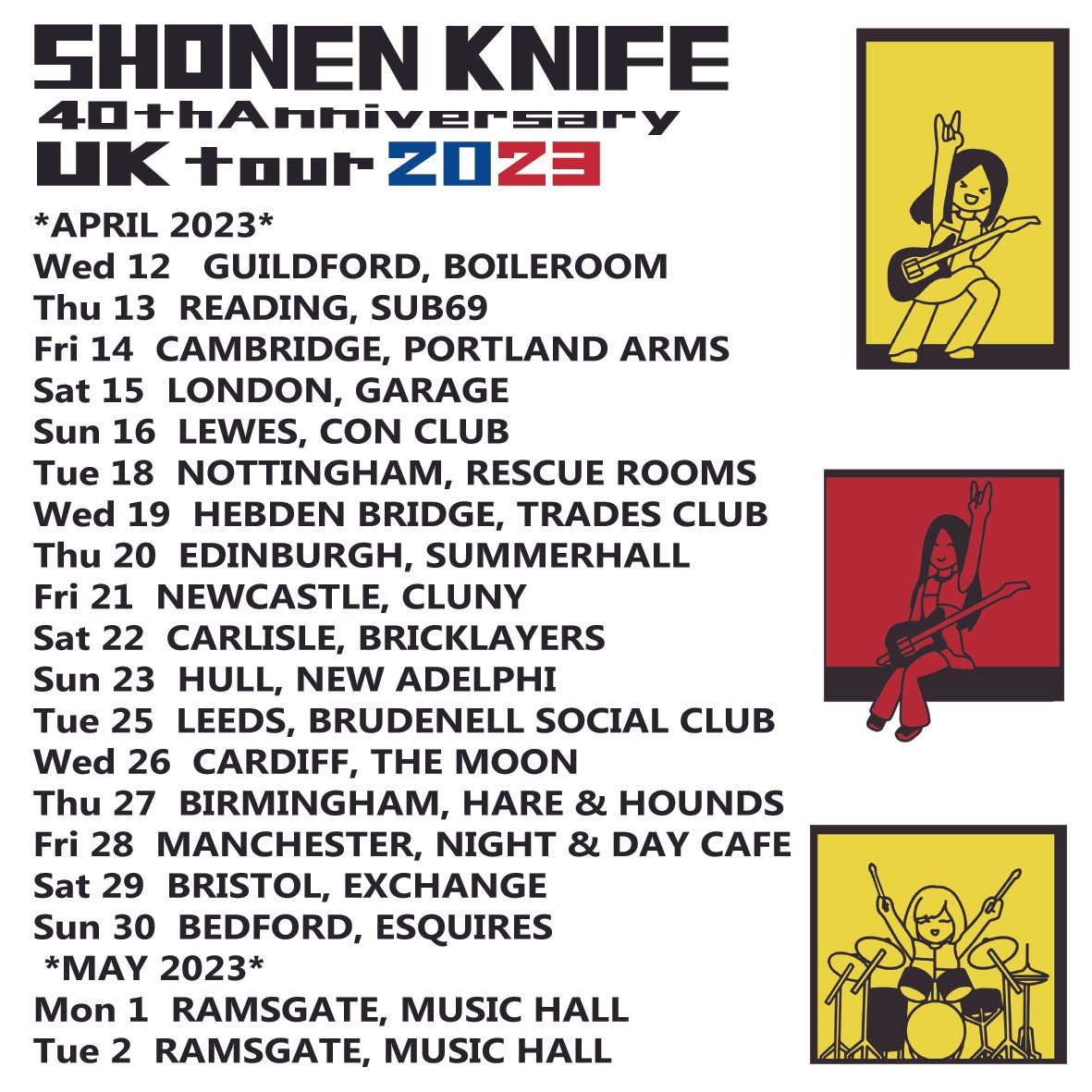 shonen knife tour dates 2023