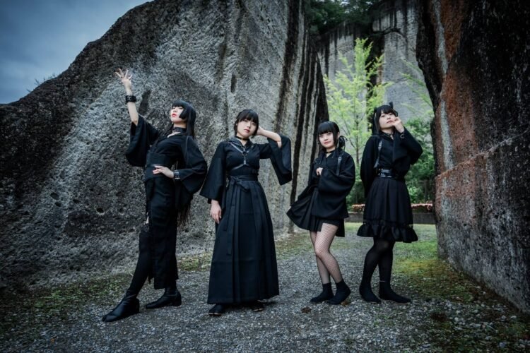 The four members of ultra-dark idol unit NECRONOMIDOL © NECRONOMIDOL