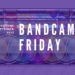 Text of "Bandcamp Friday" and "Suggestions September 2022" on top of a radio, edited in a way that there was a glitch. The result is that there are more radio's in the image. With added filters it is made colourful with the added colours of red, blue and green and mixes of that.