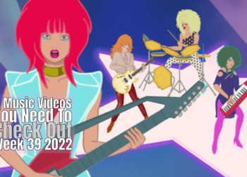 Still from RIS' music video for "Lonely Disco". An animation of a band performing, called The CHIPMUNKS, consisting of RIS, Yuto, TAD6, and CHARGEEEEEE...