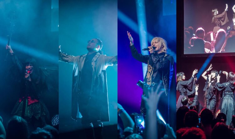 Collage of photos taken during HYPER JAPAN Festival 2022 - HYPER Live with performers GARUDA – BANG – Miura Ayme – NECRONOMIDOL - Photography: Francisca Hagen
