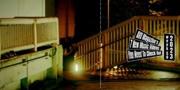 Still from Tokyo lil boy's music video for "IKEBUKURO MIDNIGHT GIRL". It is nighttime, it had rained earlier that day and a girl is walking up a bridge in a quest to find something (to find out what that is, you have to watch the music video). 

The girl is an actress named Caro (BARK in STYLe), director: 花田健吾(FKTEY), DOP Cinematographer: 柳澤恒太 (YPK works).