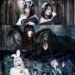 The image is a collage composed of three promotional photos from the artists Satanic Punish, GARUDA and Diablevoix. The top photo is a photo of Satanic Punish, currently consisting of 2 members and both dressed in gothic lolita dresses. In the middle photo consists of Yuffie aka GARUDA dressed in a gothic-style dress and wings leaning on a baseball bat decorated with spikes (not seen in this collage). On the bottom photo is Diablevoix in group format with vocalist Haluka at the front dressed in a white dress outfit and bunny ears.