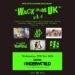 WACK in the UK Vol. 4 flyer in brown with neon green text, photos and logos of the groups performing at this event, ASP, ExWHYZ and MAMESHiBA NO TAiGUN TONAIBOUSHO a.k.a. MONSTER IDOL, and quote froms magazines about the event.