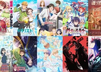 Anime key visuals from the series: Class no Daikirai na Joshi to Kekkon suru Koto ni Natta. (クラスの大嫌いな女子と結婚することになった。), Medalist (メダリスト), Kono Kaisha ni Suki na Hito ga Imasu (この会社に好きな人がいます), Hazure Skill "Kinomi Master": Skill no Mi (Tabetara Shinu) wo Mugen ni Taberareru You ni Natta Ken ni Tsuite (外れスキル《木の実マスター》 ～スキルの実（食べたら死ぬ）を無限に食べられるようになった件について～), Tasokare Hotel (誰ソ彼ホテル), Honey Lemon Soda (ハニーレモンソーダ), Kusuriya no Hitorigoto 2nd Season (薬屋のひとりごと 第2期), Douse, Koishite Shimaunda. (どうせ、恋してしまうんだ。), Sakamoto Days (SAKAMOTO DAYS), Ore dake Level Up na Ken Season 2: Arise from the Shadow (俺だけレベルアップな件 Season 2 -Arise from the Shadow-).
