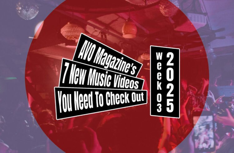 Music Video Roundup logo on top of a design with the red dot (inspired by the Japanese flag) and a concert photo taken by Francisca Hagen (at the Haru Nemuri show at V11 in Rotterdam). We have arrived at week 3 of 2025.