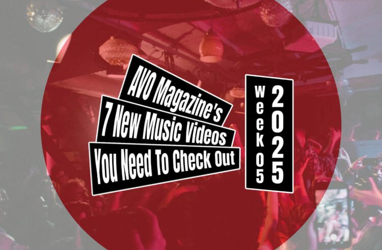 Music Video Roundup logo on top of a design with the red dot (inspired by the Japanese flag) and a concert photo taken by Francisca Hagen (at the Haru Nemuri show at V11 in Rotterdam). We have arrived at week 5 of 2025.