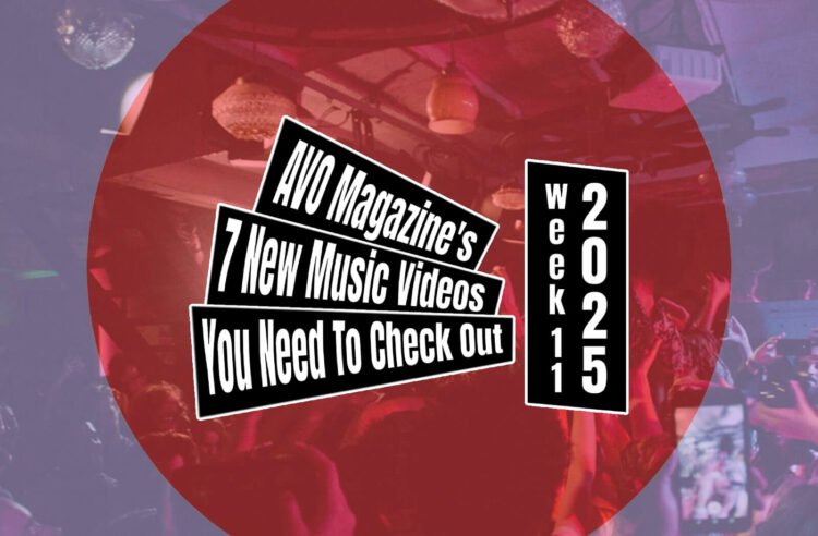 Music Video Roundup logo on top of a design with the red dot (inspired by the Japanese flag) and a concert photo taken by Francisca Hagen (at the Haru Nemuri show at V11 in Rotterdam). We have arrived at week 11 of 2025.
