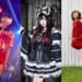 Collage for Ikigai Vol. 4 with left-to-right underground idols: 14th Generation Toilet Hanako-san in a red-and-white schoolgirl outfit that is smeared with blood, performing on stage; Manomu of Satanic Punish, dressed in a gothic lolita dress and long hair in twintails; and Ayame Oguma in a red dress flying on a broom.